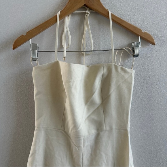 NWT Alexis Rohani Halter Jumpsuit New Size medium. Elegant Cream Jumpsuit - Picture 8 of 11